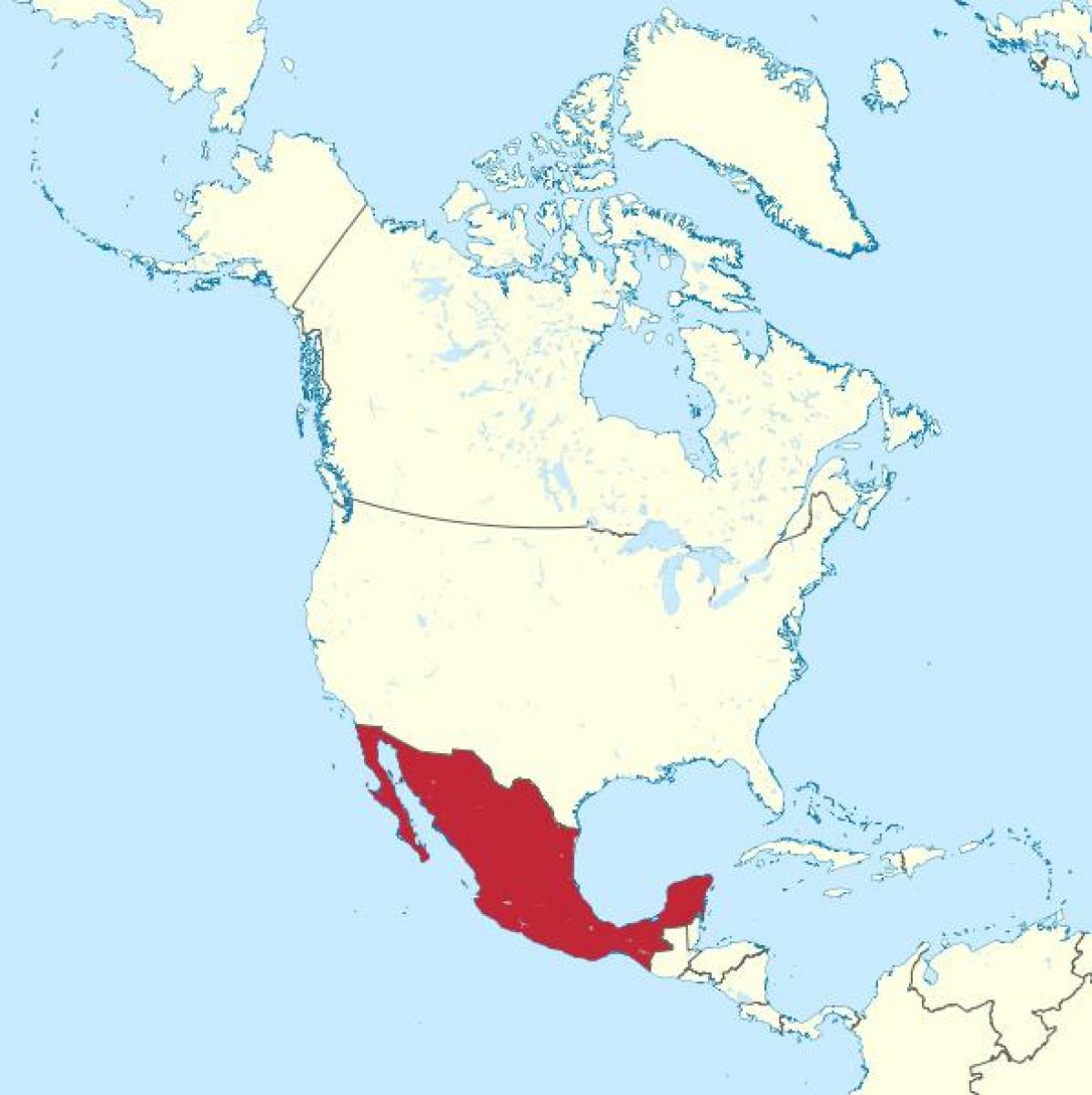 Mexiko a amerika mapa