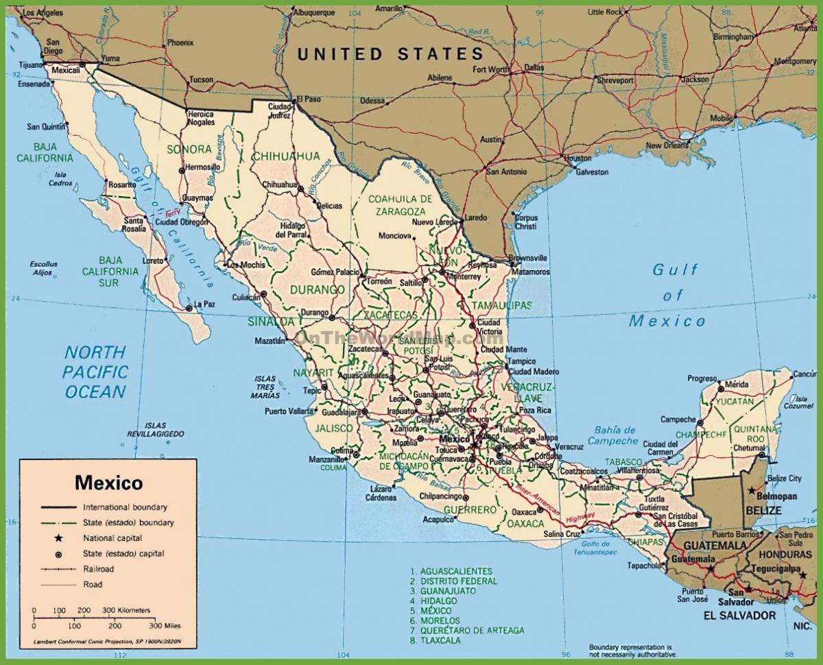 Mexiko v mapě