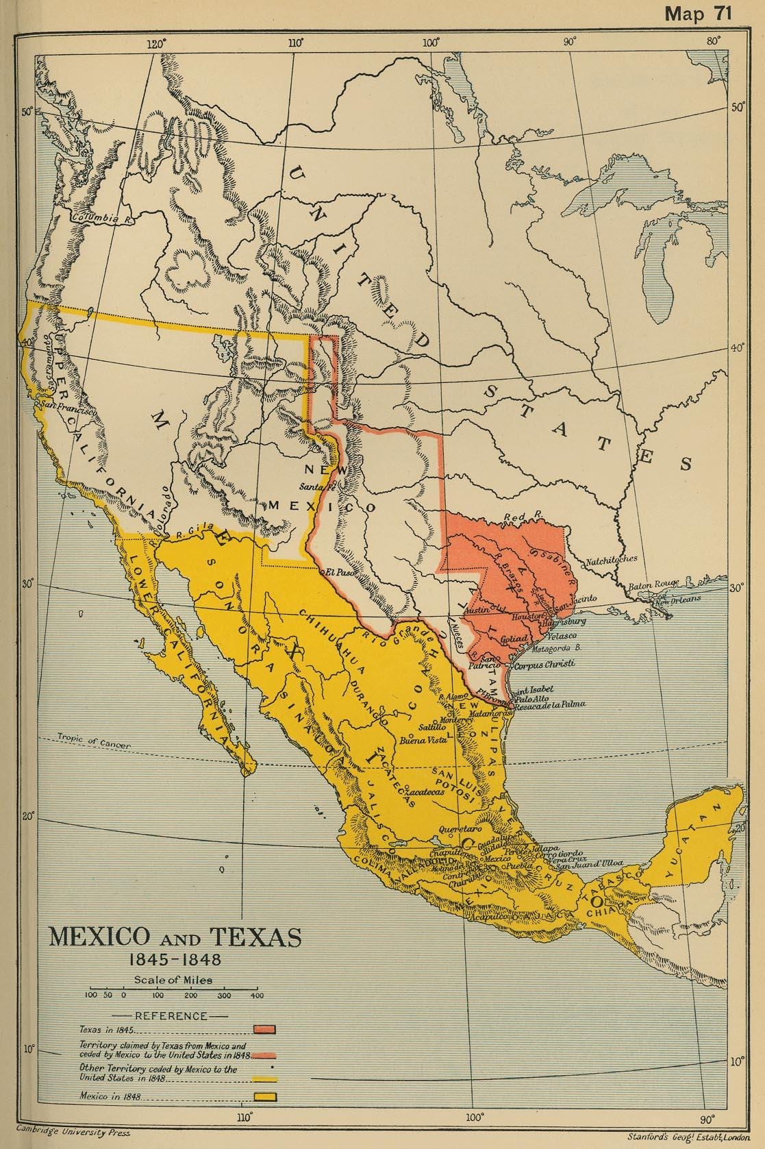 mapa Mexika 1700