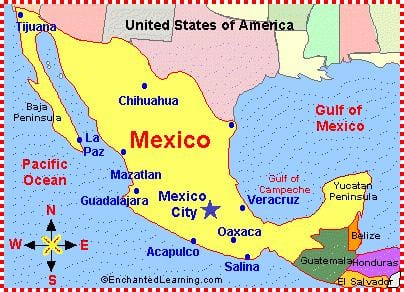 Mexiko mapa