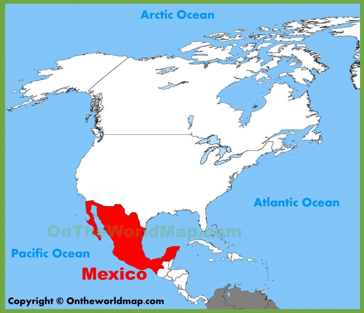 Mexiko mapa umístění