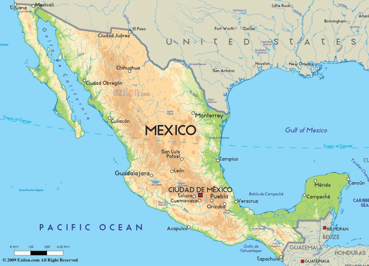 mapa Mexika