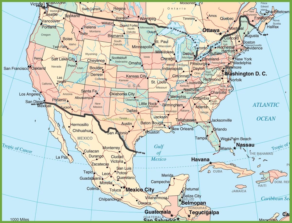 mapa nás Mexiku