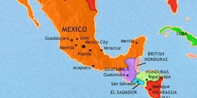 Mexiko, amerika mapa