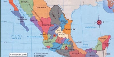 Aztécké Mexiko mapa