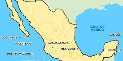 Jednoduchá mapa Mexika