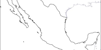 Obrys mapy Mexika