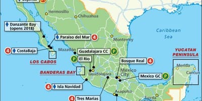 Mexiko mapa střediska