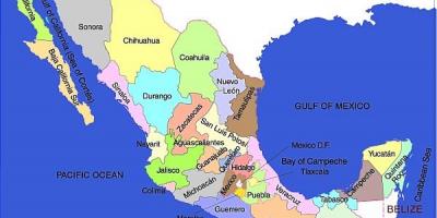 Mexiko mapa států