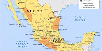 Počasí Mexiko mapa