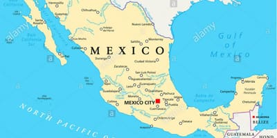 Mexiko mapa města