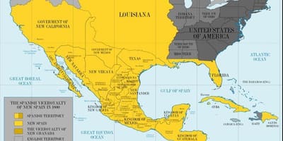 Mapa Mexika 1800