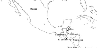 Mapa Mexika střední amerika
