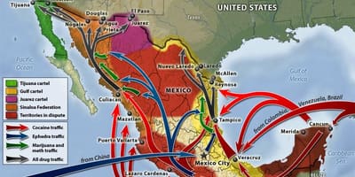 Mexické drogové války mapě