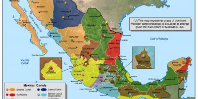 Mexický kartel mapě