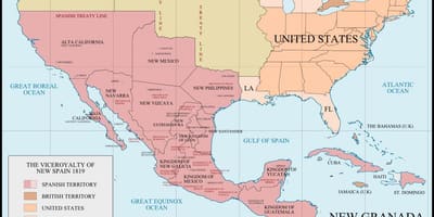 Mexiko 1821 mapa