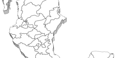 3d mapa z Mexika
