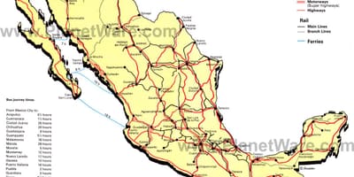 Dálniční mapa Mexika
