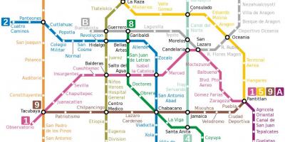 Mapa Metro Mexiko