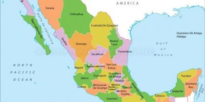 Mapa Mexika státy