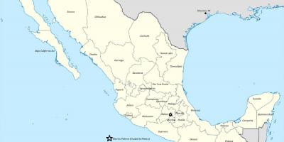 Státy Mexika mapě