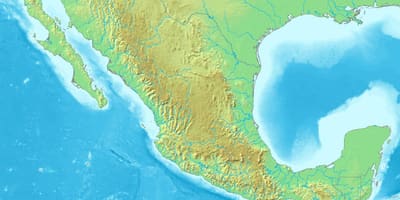 Mapa Mexika terénu