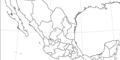 Mexiko mapa prázdná